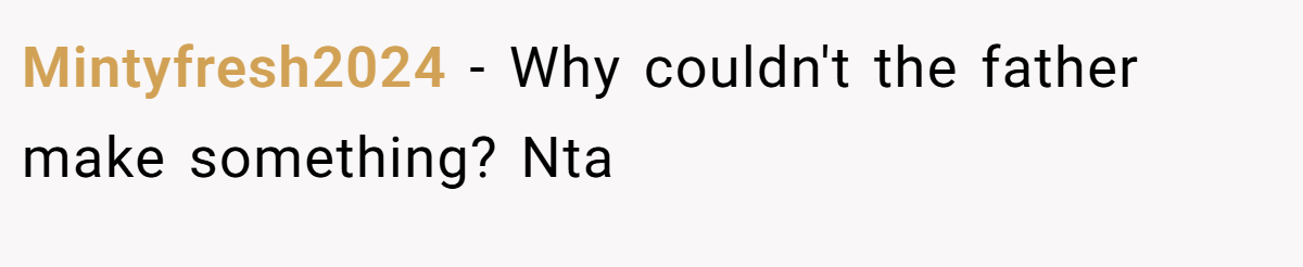 Mintyfresh2024 − Why couldn't the father make something? Nta