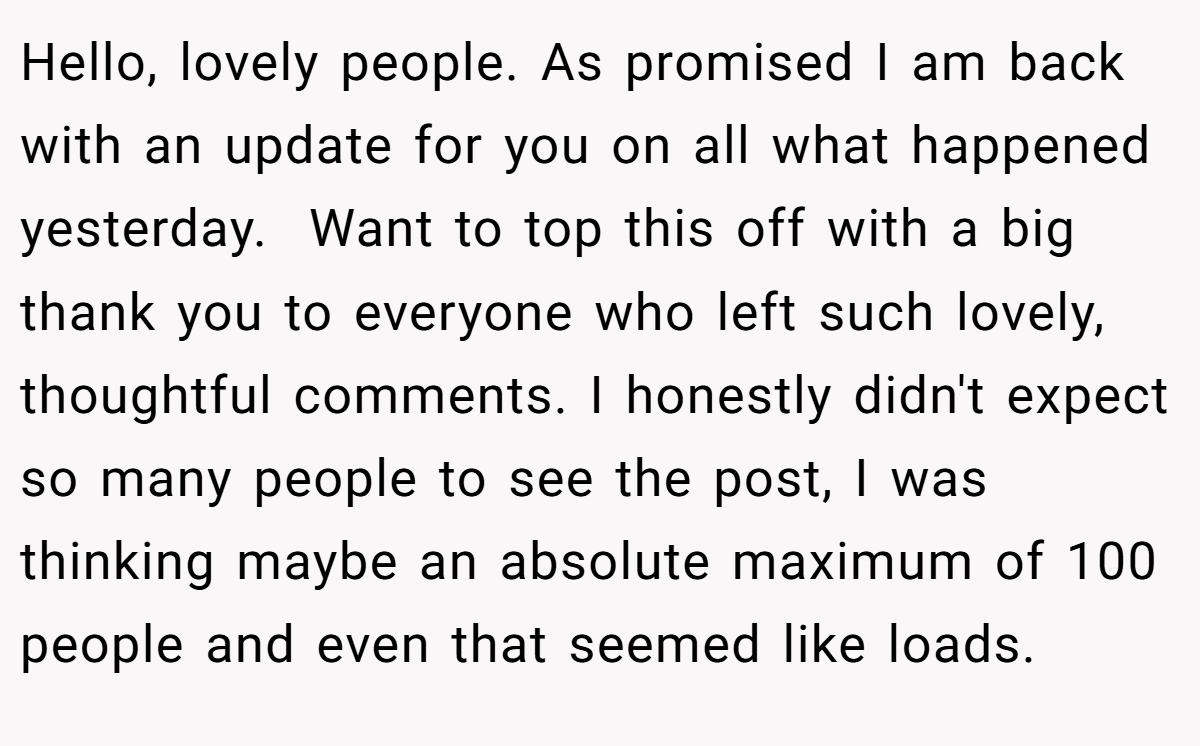 Hello, lovely people. As promised I am back with an update for you on all what happened yesterday.  Want to top this off with a big thank you to everyone who left such lovely, thoughtful comments. I honestly didn't expect so many people to see the post, I was thinking maybe an absolute maximum of 100 people and even that seemed like loads.