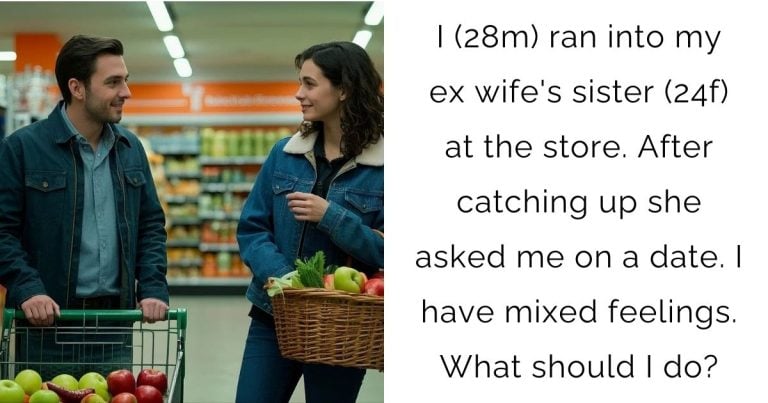 I (28m) ran into my ex wife’s sister (24f) at the store. After catching up she asked me on a date. I have mixed feelings. What should I do?