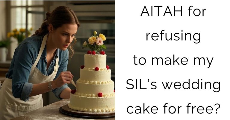 AITAH for refusing to make my SIL’s wedding cake for free?