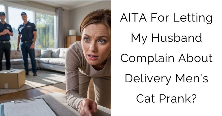 AITA For Letting My Husband Complain About Delivery Men’s Cat Prank?