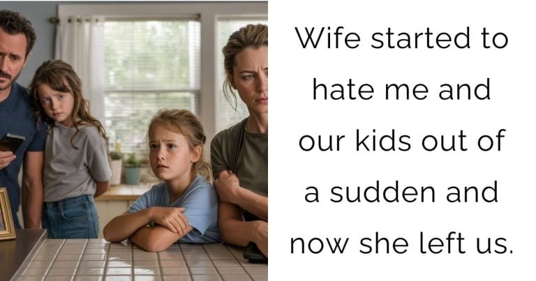 Wife started to hate me and our kids out of a sudden and now she left us.