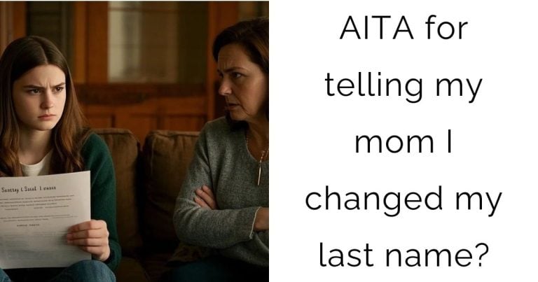 AITA for telling my mom I changed my last name?
