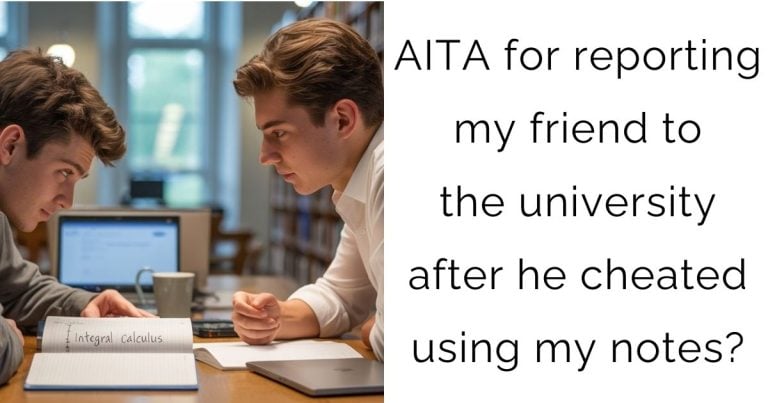 AITA for reporting my friend to the university after he cheated using my notes?