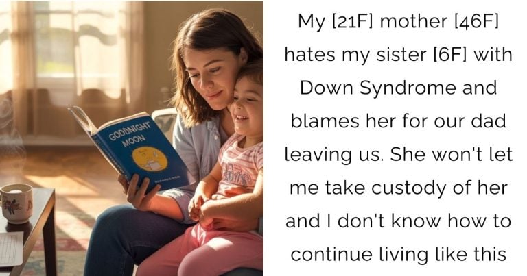 My [21F] mother [46F] hates my sister [6F] with Down Syndrome and blames her for our dad leaving us. She won’t let me take custody of her and I don’t know how to continue living like this