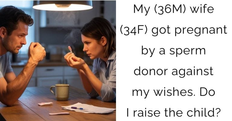 My (36M) wife (34F) got pregnant by a sperm donor against my wishes. Do I raise the child?