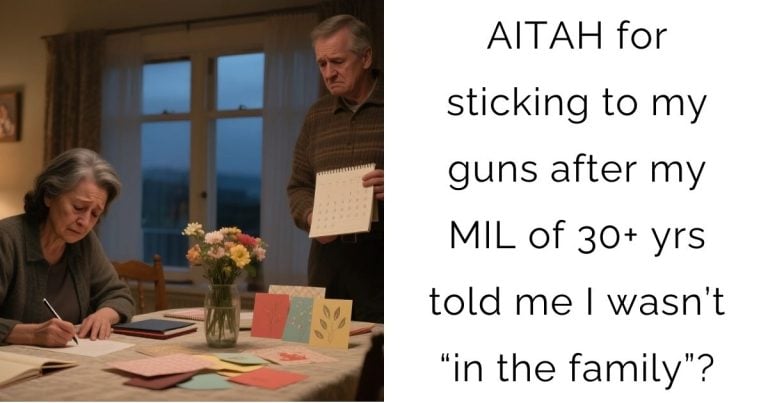 AITAH for sticking to my guns after my MIL of 30+ yrs told me I wasn’t “in the family”?