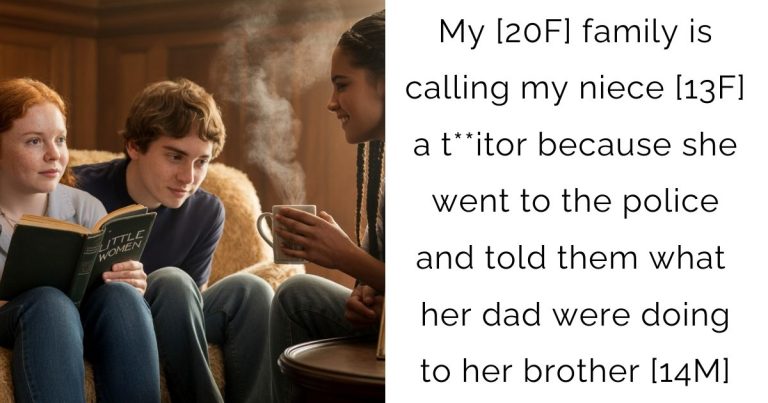 My [20F] family is calling my niece [13F] a t**itor because she went to the police and told them what her dad were doing to her brother [14M]