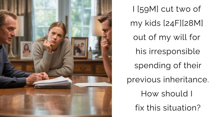 I [59M] cut two of my kids [24F][28M] out of my will for his irresponsible spending of their previous inheritance. How should I fix this situation?