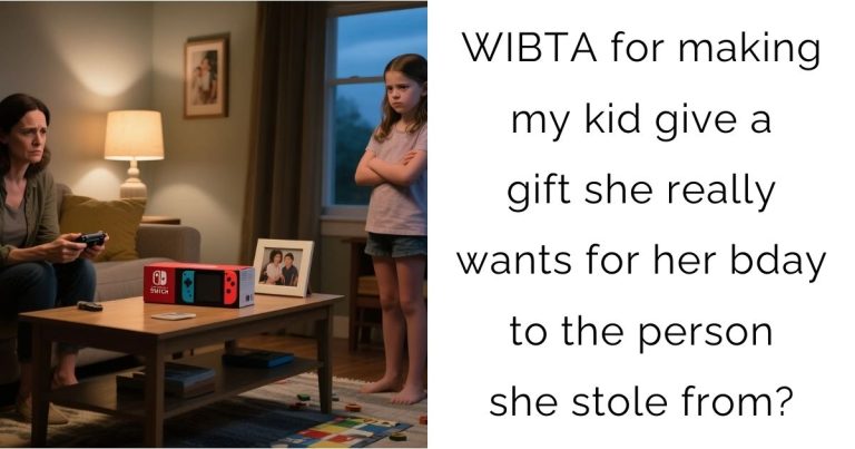 WIBTA for making my kid give a gift she really wants for her bday to the person she stole from?