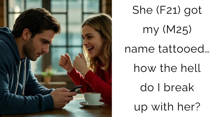 She (F21) got my (M25) name tattooed… how the hell do I break up with her?