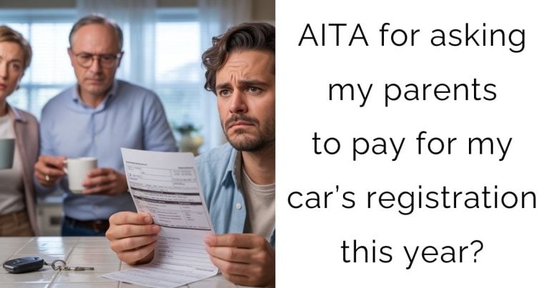 AITA for asking my parents to pay for my car’s registration this year?