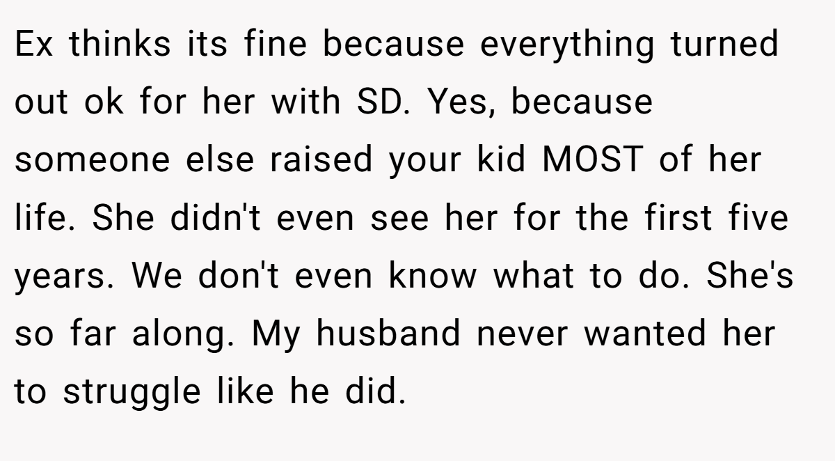 Once the kid was born: „I wish to have a second for myself“ her words. She couldn’t go out with friends. Couldn’t pay for the baby stuff as her parents had to do it. She dropped out of high school.
