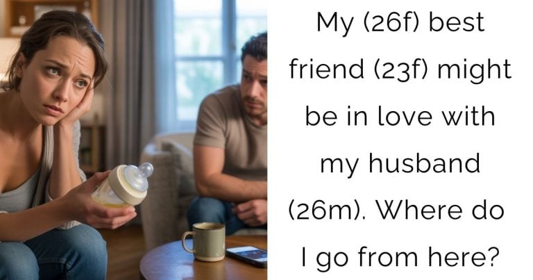 My (26f) best friend (23f) might be in love with my husband (26m). Where do I go from here?