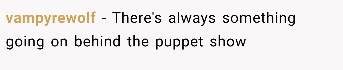 vampyrewolf − There's always something going on behind the puppet show
