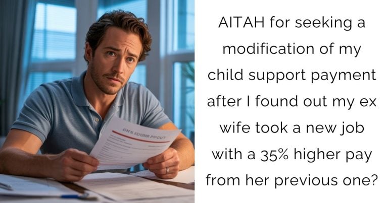 AITAH for seeking a modification of my child support payment after I found out my ex wife took a new job with a 35% higher pay from her previous one?