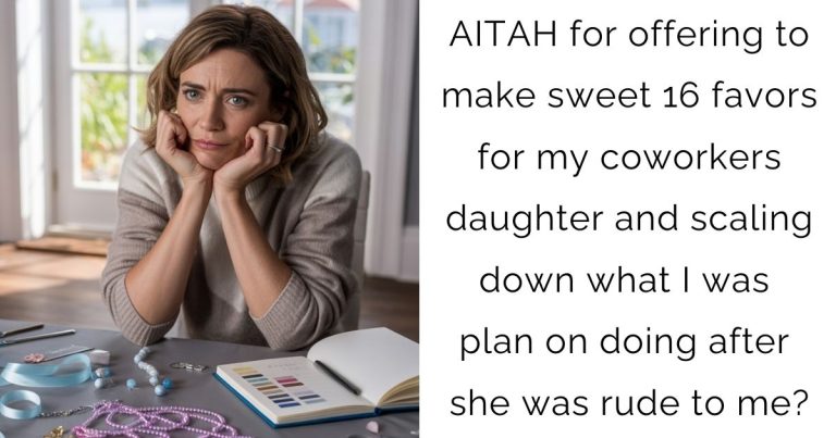 AITAH for offering to make sweet 16 favors for my coworkers daughter and scaling down what I was plan on doing after she was rude to me?