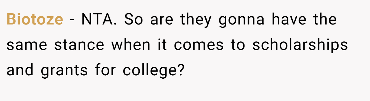 Biotoze − NTA. So are they gonna have the same stance when it comes to scholarships and grants for college?
