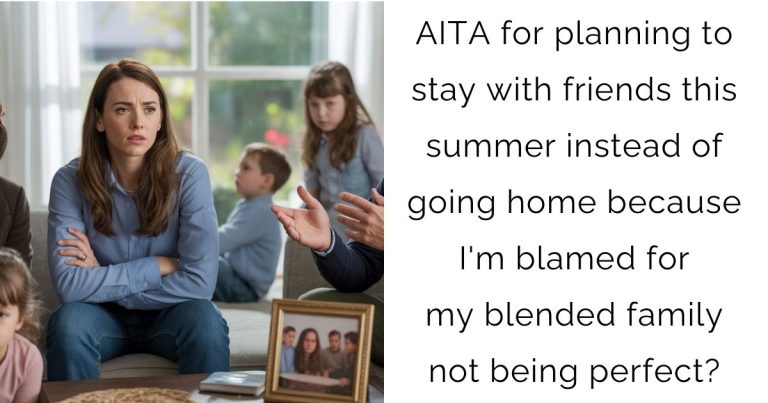 AITA for planning to stay with friends this summer instead of going home because I’m blamed for my blended family not being perfect?