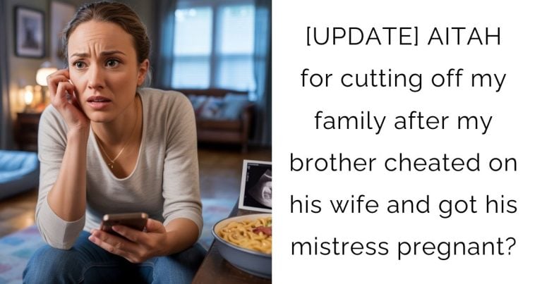 [UPDATE] AITAH for cutting off my family after my brother cheated on his wife and got his mistress pregnant?