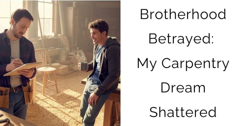 Brotherhood Betrayed: My Carpentry Dream Shattered