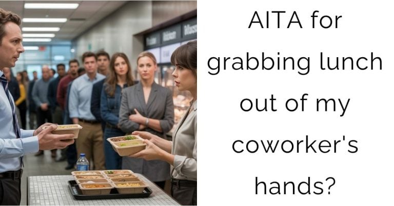 AITA for grabbing lunch out of my coworker’s hands?
