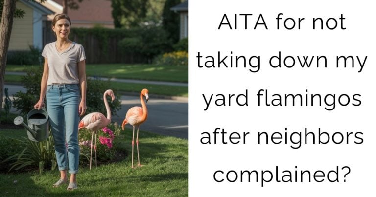 AITA for not taking down my yard flamingos after neighbors complained?