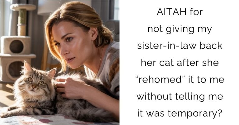 AITAH for not giving my sister-in-law back her cat after she “rehomed” it to me without telling me it was temporary?