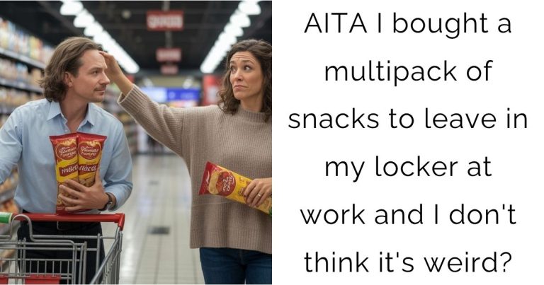 AITA I bought a multipack of snacks to leave in my locker at work and I don’t think it’s weird?