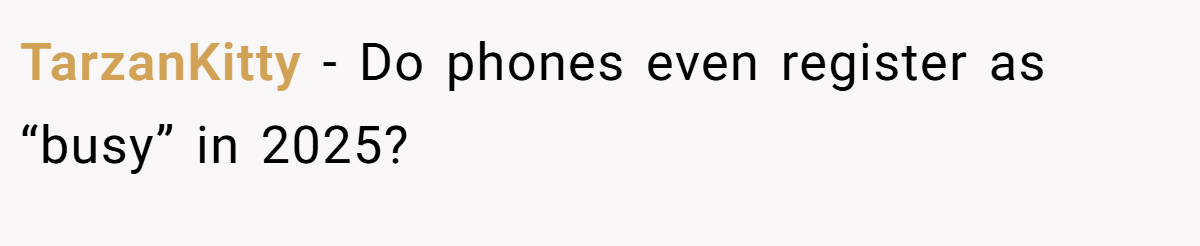 TarzanKitty − Do phones even register as “busy” in 2025?