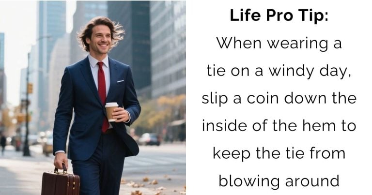 The Sneaky Coin Trick to Keep Your Tie Tame in Any Breeze