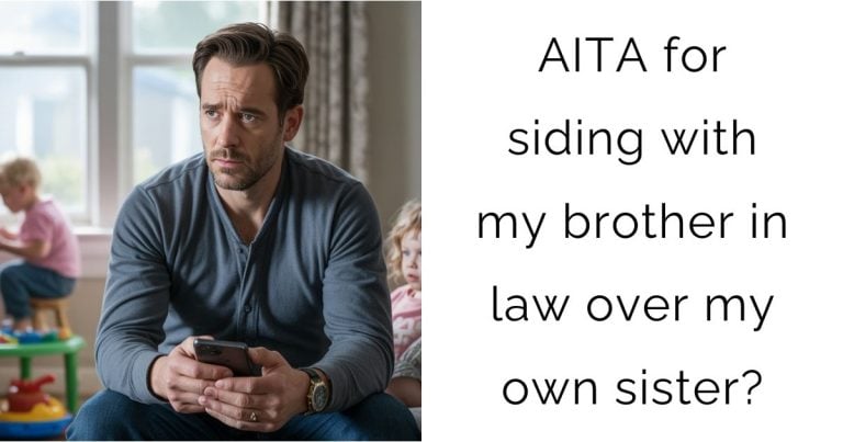 AITA for siding with my brother in law over my own sister?