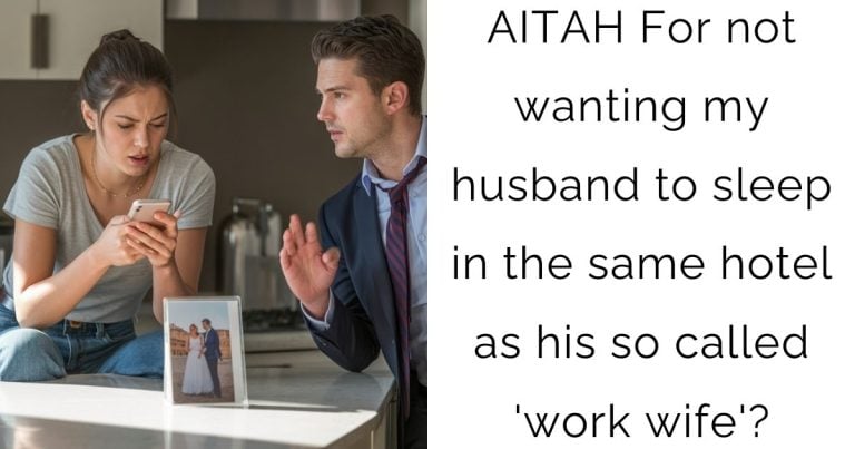 AITAH For not wanting my husband to sleep in the same hotel as his so called ‘work wife’?