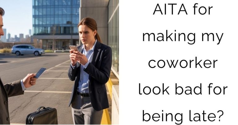 AITA for making my coworker look bad for being late?