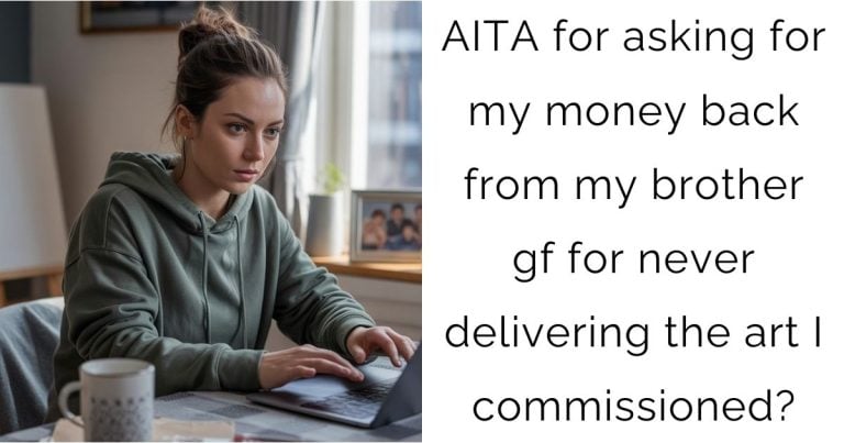 AITA for asking for my money back from my brother gf for never delivering the art I commissioned?