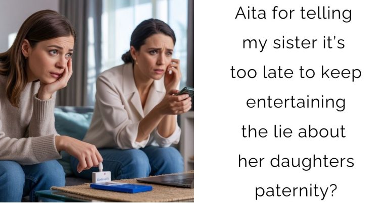 Aita for telling my sister it’s too late to keep entertaining the lie about her daughters paternity?