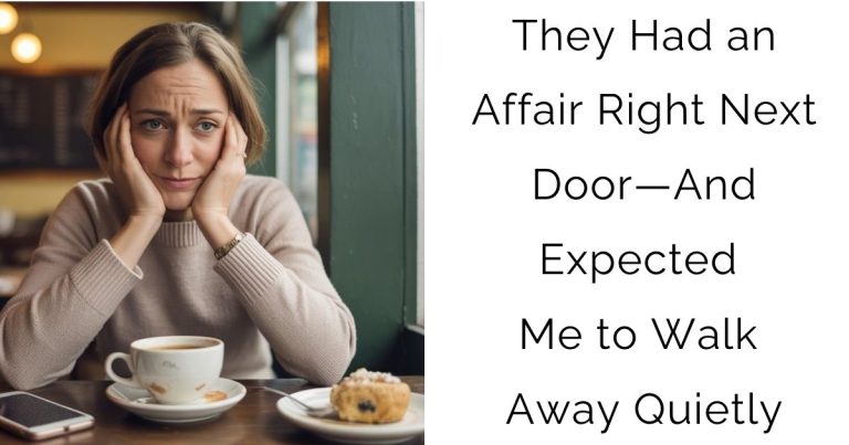 They Had an Affair Right Next Door—And Expected Me to Walk Away Quietly