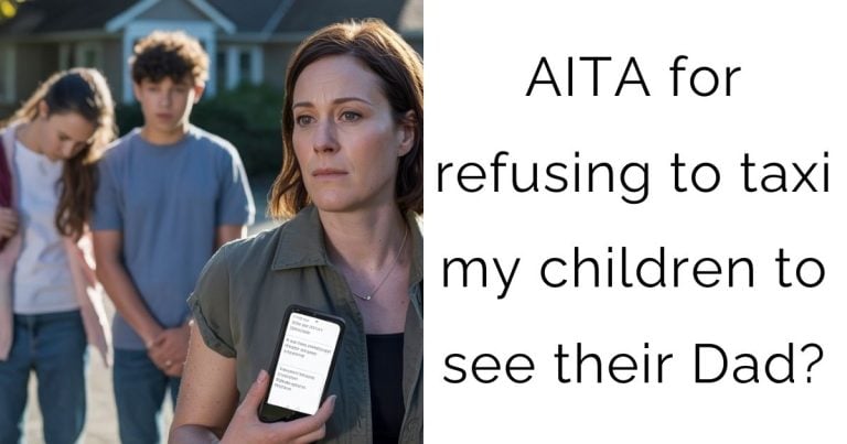 AITA for refusing to taxi my children to see their Dad?