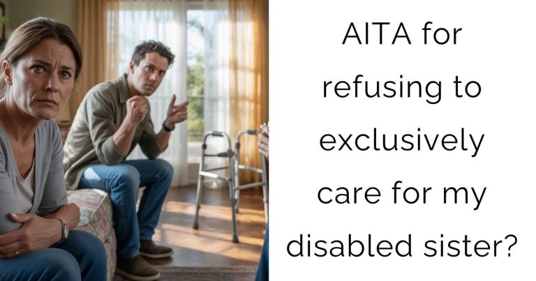 AITA for refusing to exclusively care for my disabled sister?
