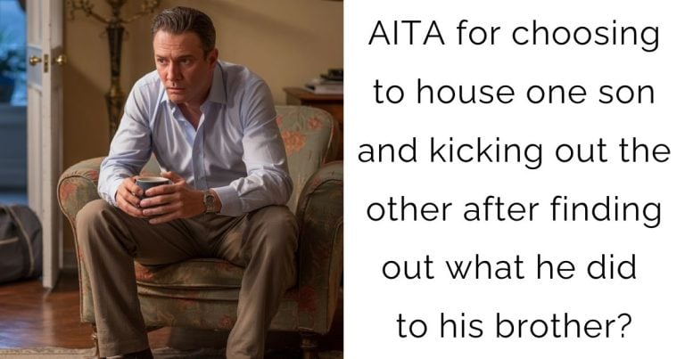 AITA for choosing to house one son and kicking out the other after finding out what he did to his brother?