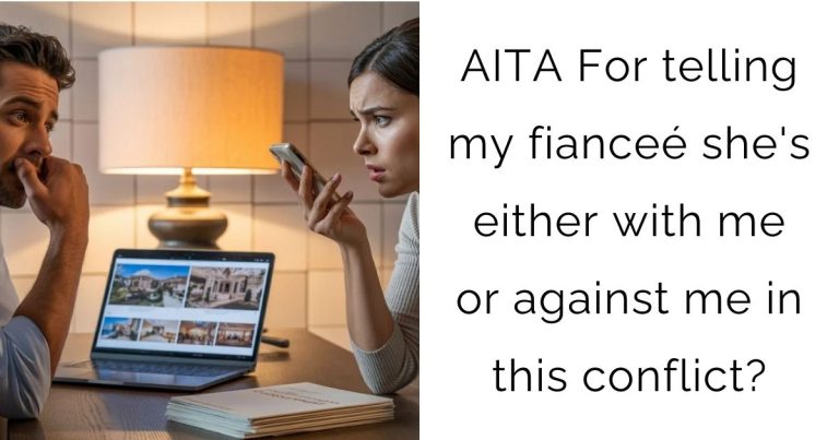 AITA For telling my fianceé she’s either with me or against me in this conflict?