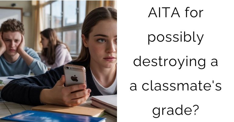 AITA for possibly destroying a a classmate’s grade?