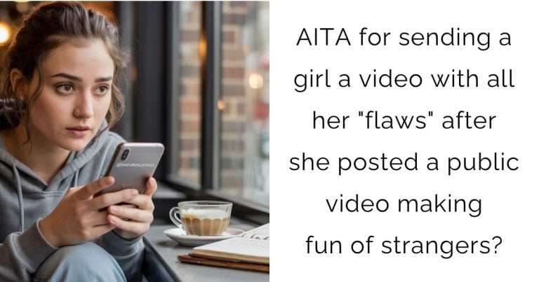 AITA for sending a girl a video with all her “flaws” after she posted a public video making fun of strangers?