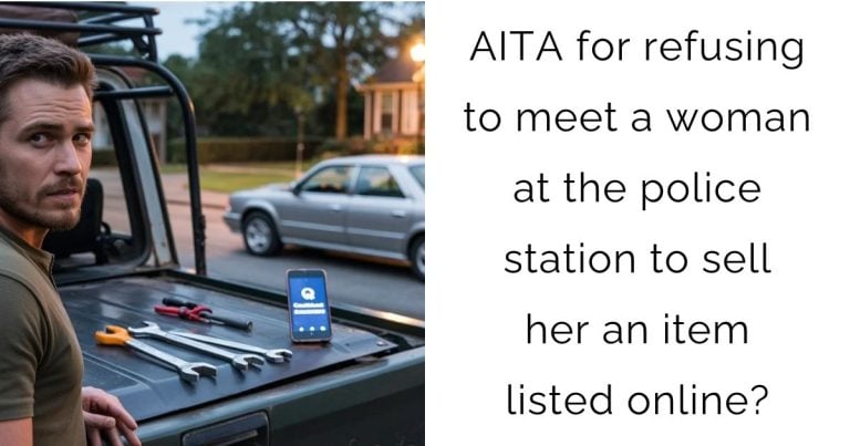 AITA for refusing to meet a woman at the police station to sell her an item listed online?