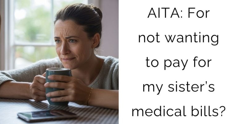 AITA: For not wanting to pay for my sister’s medical bills?