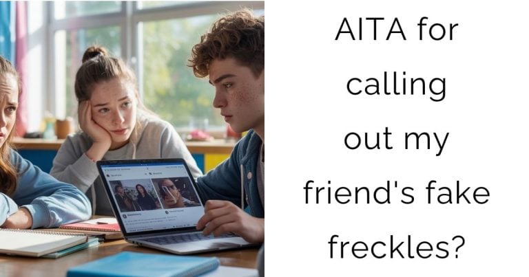 AITA for calling out my friend’s fake freckles?
