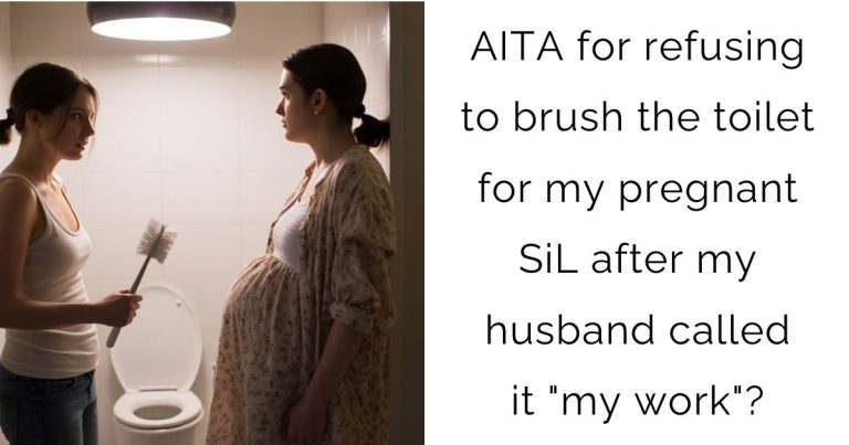 AITA for refusing to brush the toilet for my pregnant SiL after my husband called it “my work”?