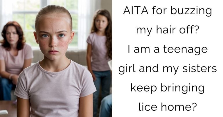 AITA for buzzing my hair off? I am a teenage girl and my sisters keep bringing lice home?