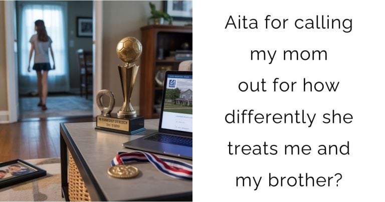 Aita for calling my mom out for how differently she treats me and my brother?