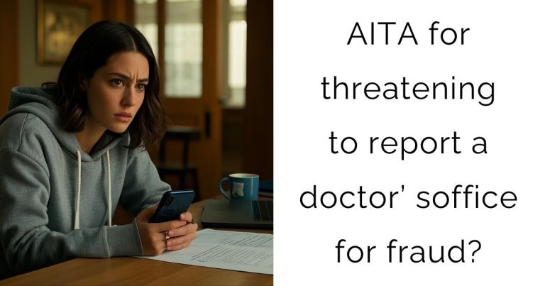 AITA for threatening to report a doctor’s office for fraud?